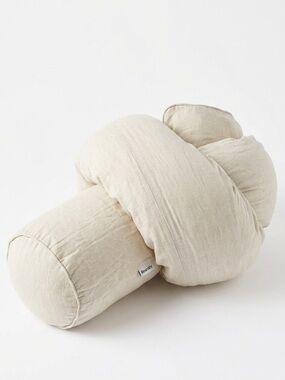 Bearaby The Cuddler Body Pillow - 100% Organic French Flax Linen - Ivory